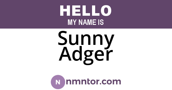 Sunny Adger