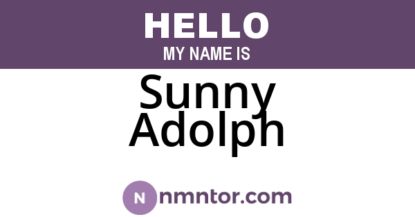 Sunny Adolph