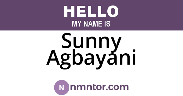 Sunny Agbayani