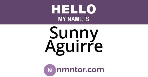 Sunny Aguirre
