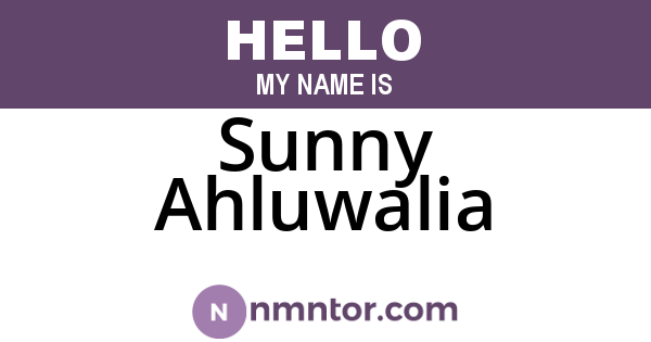 Sunny Ahluwalia