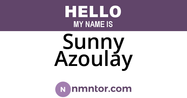 Sunny Azoulay