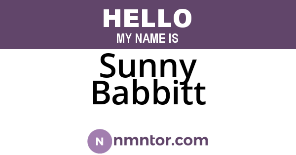 Sunny Babbitt