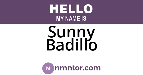 Sunny Badillo