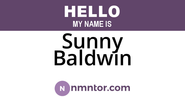 Sunny Baldwin