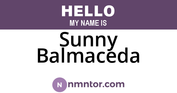 Sunny Balmaceda