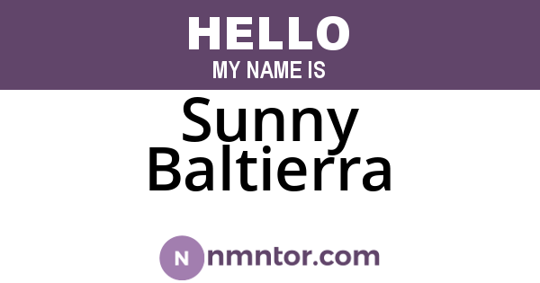 Sunny Baltierra