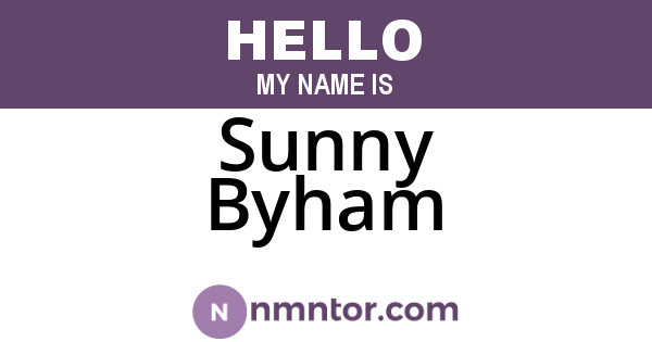 Sunny Byham