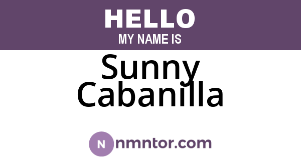 Sunny Cabanilla