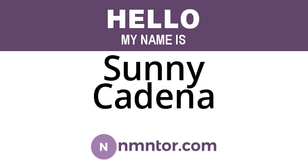 Sunny Cadena