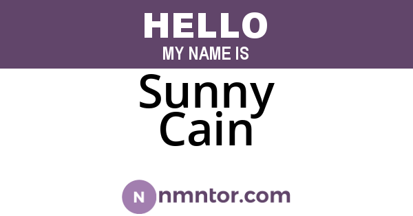 Sunny Cain
