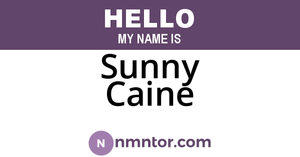 Sunny Caine