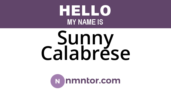 Sunny Calabrese