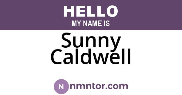 Sunny Caldwell