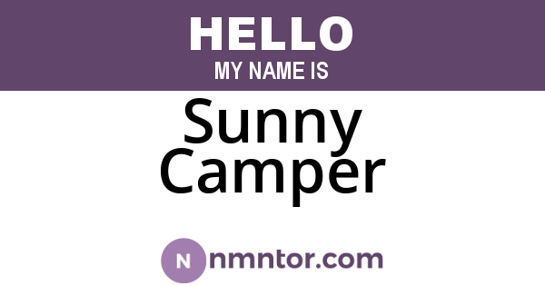 Sunny Camper