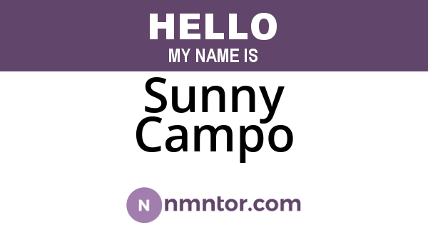 Sunny Campo