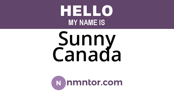 Sunny Canada