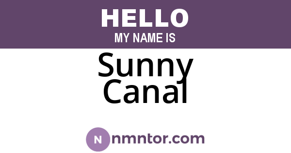 Sunny Canal