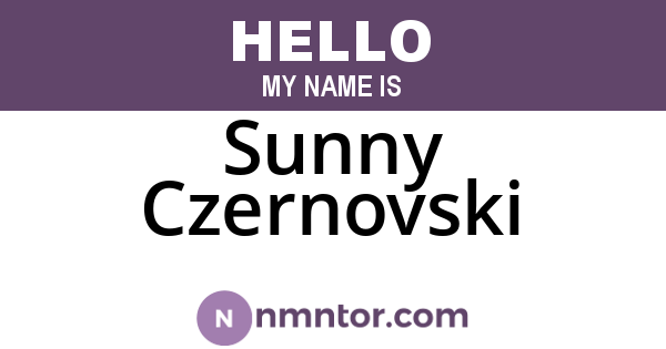 Sunny Czernovski