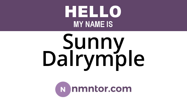 Sunny Dalrymple