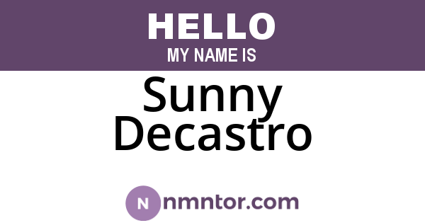 Sunny Decastro