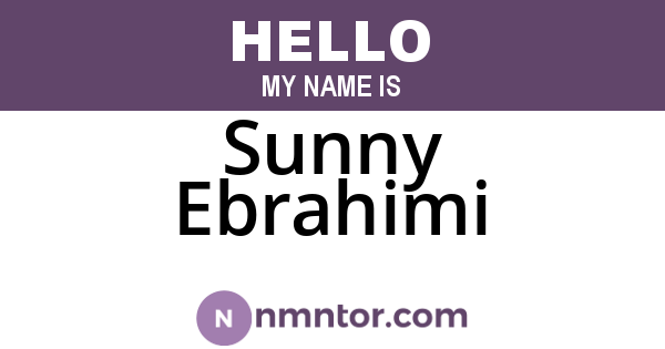 Sunny Ebrahimi