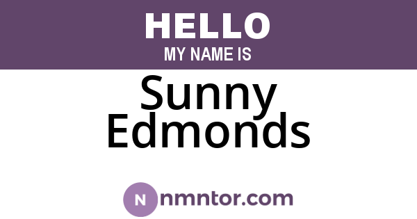 Sunny Edmonds