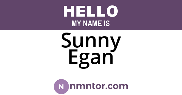 Sunny Egan