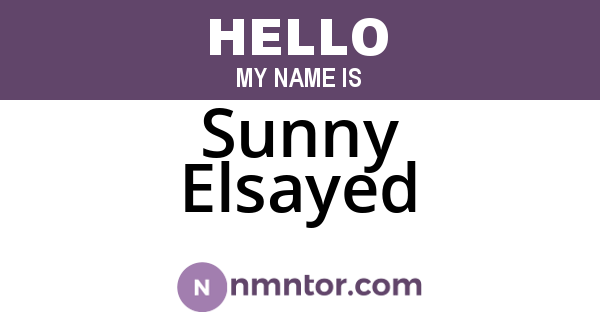 Sunny Elsayed