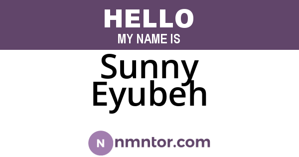 Sunny Eyubeh