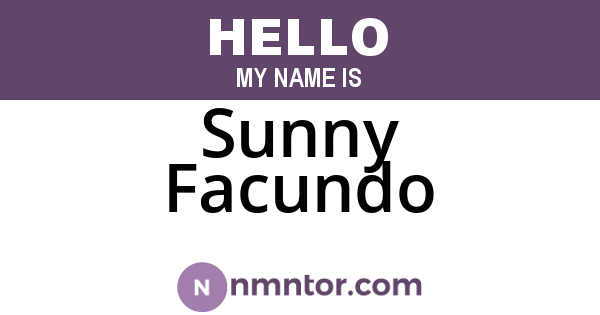 Sunny Facundo