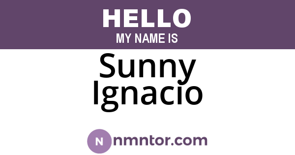 Sunny Ignacio