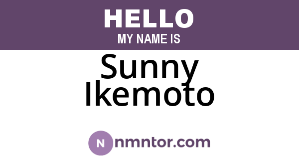 Sunny Ikemoto