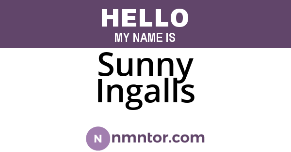 Sunny Ingalls