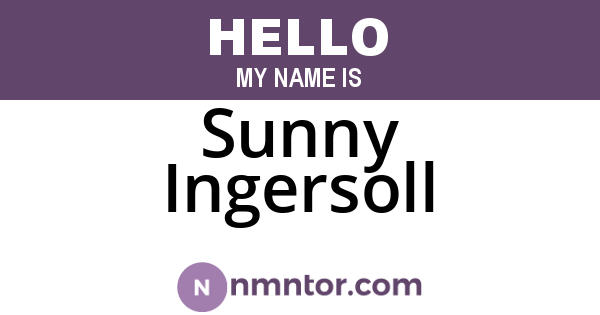 Sunny Ingersoll