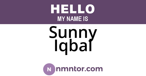 Sunny Iqbal