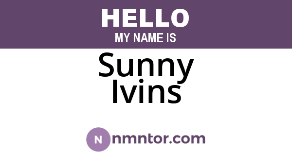Sunny Ivins