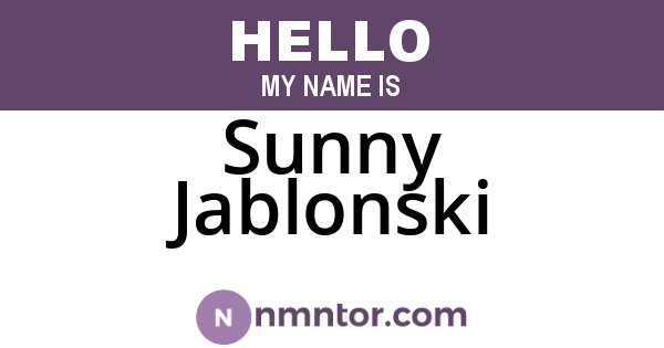 Sunny Jablonski