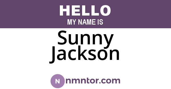 Sunny Jackson