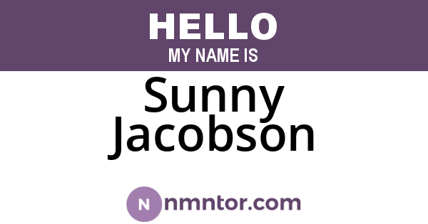 Sunny Jacobson