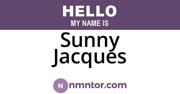 Sunny Jacques