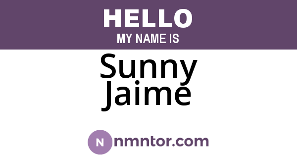 Sunny Jaime