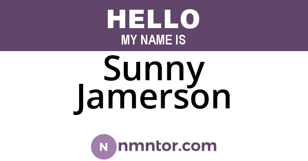Sunny Jamerson