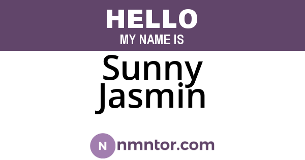 Sunny Jasmin