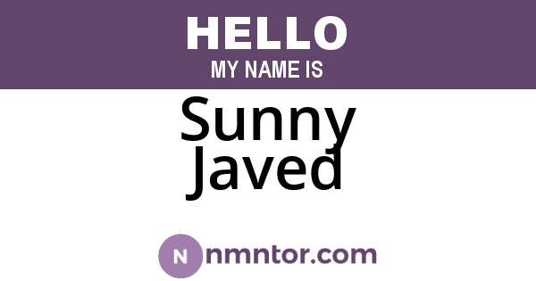 Sunny Javed