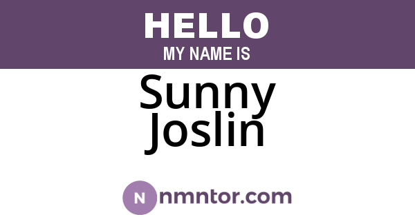 Sunny Joslin