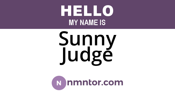 Sunny Judge
