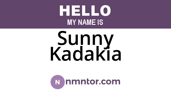 Sunny Kadakia