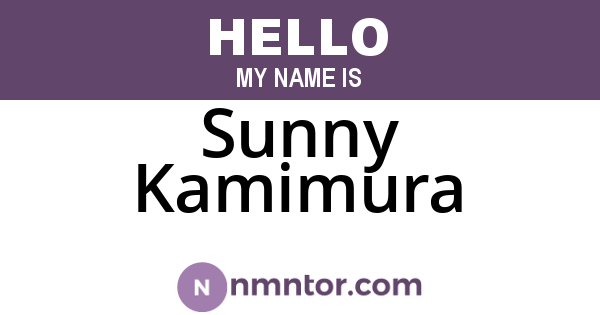 Sunny Kamimura
