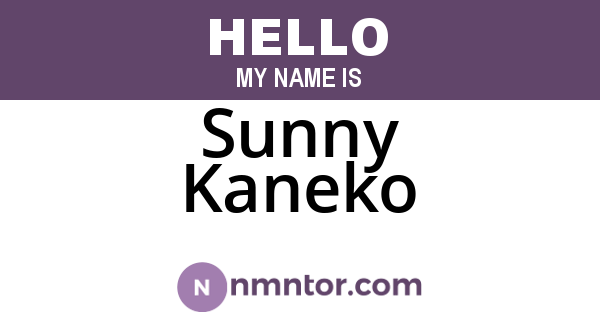 Sunny Kaneko